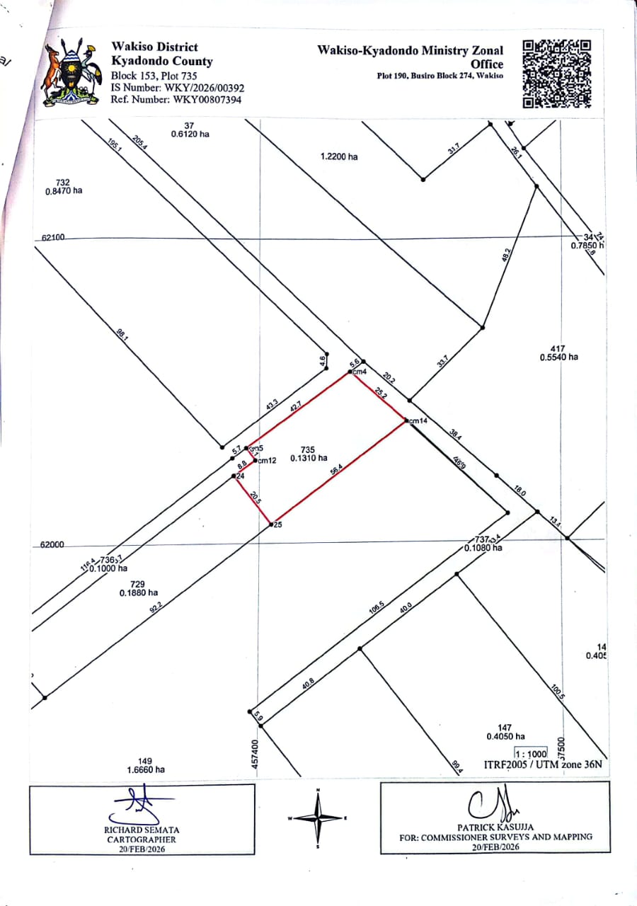 32-Decimal Residential Plot in Kiwenda-Bukalabi – 85,000,000/=